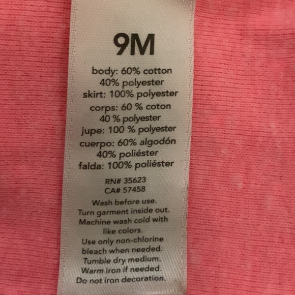 Carter’s Birthday Girl Romper 9 Months Pink Tutu Snaps Just One You Ruffles - Picture 6 of 6